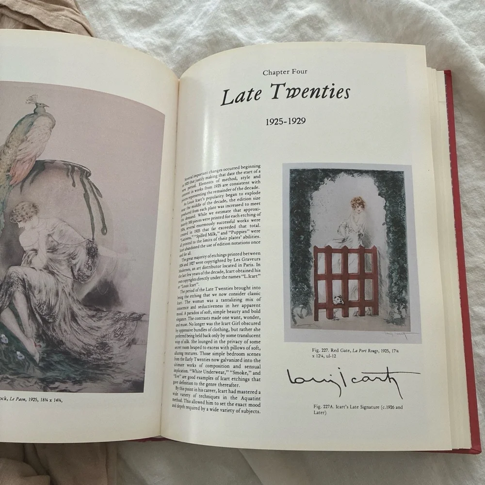 Red Louis Icart Etchings Book - Picture 4 of 7